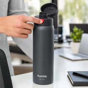 PushSip 26oz Push-Button Lid Bottle