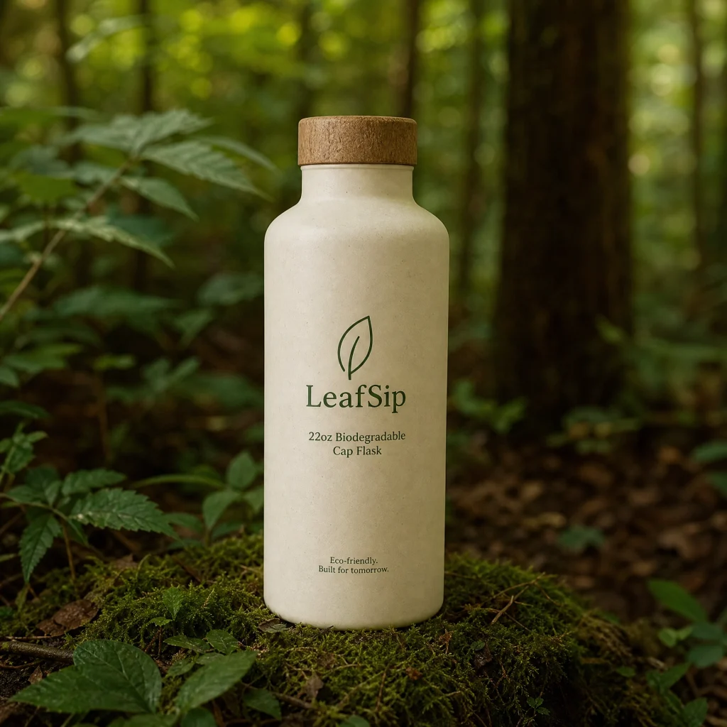 LeafSip 22oz Biodegradable Cap Flask