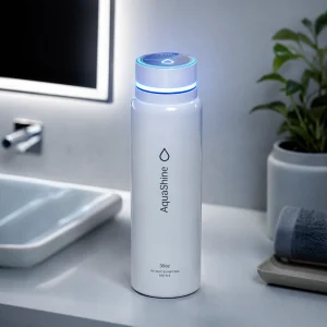 AquaShine 30oz UV Self-Purifying Bottle
